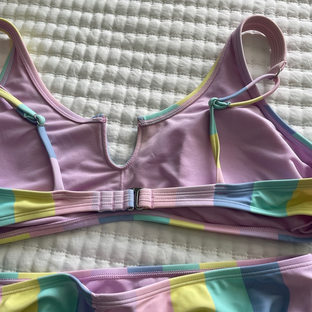Colorful Striped Summer Bikini Set - Picture 6 of 10